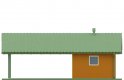 Projekt garażu G21 - Budynek garażowy z wiatą - elewacja 4