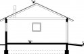 Projekt domu energooszczędnego G22 - Budynek garażowy - przekrój 1