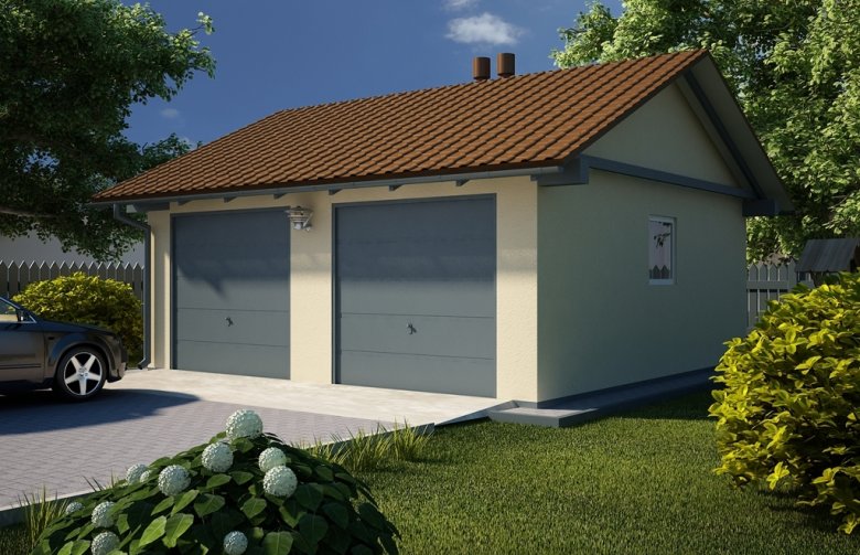 Projekt domu energooszczędnego G22 - Budynek garażowy