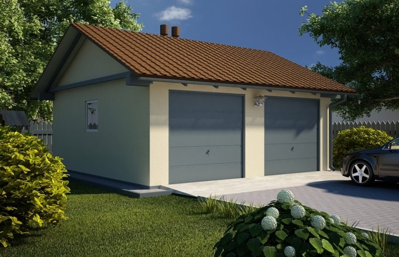 Projekt domu energooszczędnego G22 - Budynek garażowy