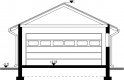Projekt domu energooszczędnego G23 - Budynek garażowo - gospodarczy - przekrój 1