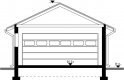 Projekt domu energooszczędnego G23 - Budynek garażowo - gospodarczy - przekrój 1