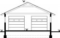Projekt domu energooszczędnego G24 - Budynek garażowo - gospodarczy - przekrój 1