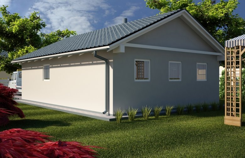 Projekt domu energooszczędnego G24 - Budynek garażowo - gospodarczy