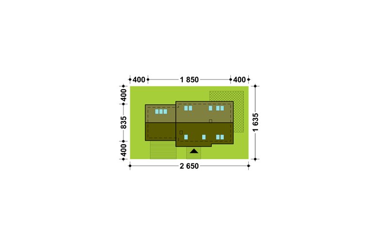 Projekt domu parterowego TK8GL2 - Usytuowanie