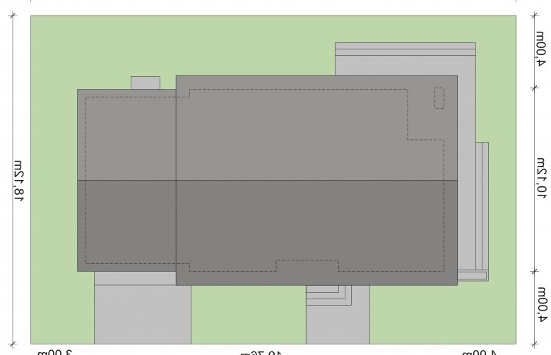 Projekt domu parterowego Midas 2 PS - Usytuowanie - wersja lustrzana