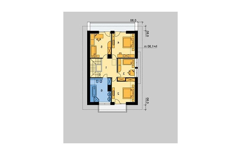 Projekt domu wielorodzinnego LK&736 - poddasze