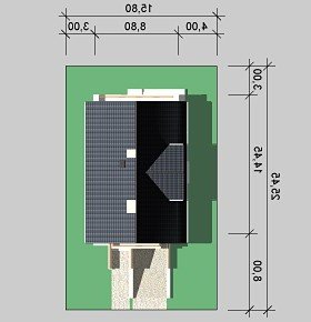 Usytuowanie budynku LK&736 w wersji lustrzanej