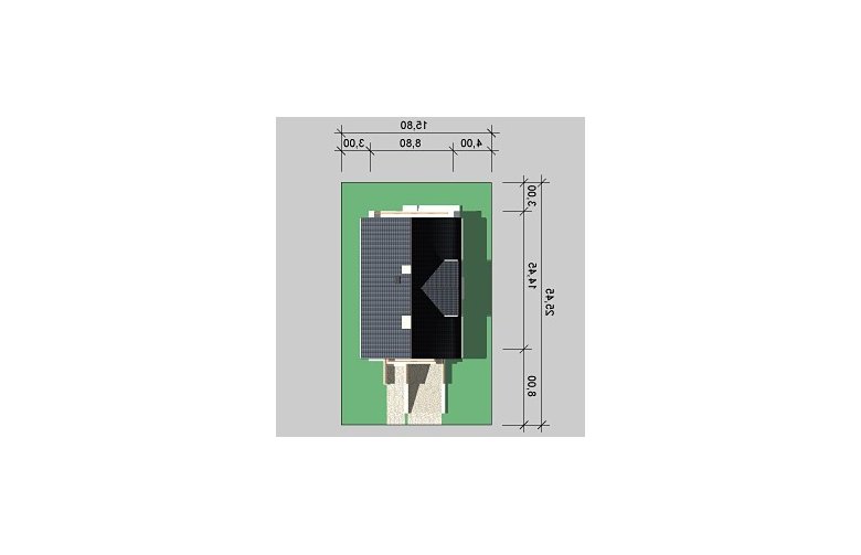 Projekt domu wielorodzinnego LK&736 - Usytuowanie - wersja lustrzana