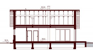 Przekrój projektu Santia w wersji lustrzanej