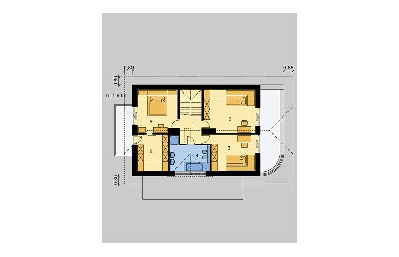 Projekt domu wielorodzinnego LK&742 - poddasze