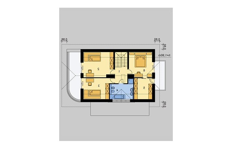 Projekt domu wielorodzinnego LK&742 - poddasze