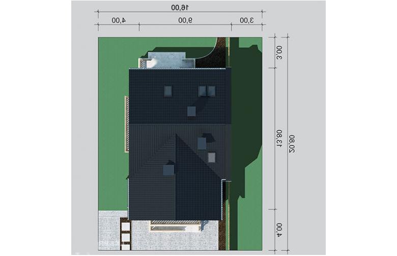 Projekt domu wielorodzinnego LK&752 - Usytuowanie - wersja lustrzana