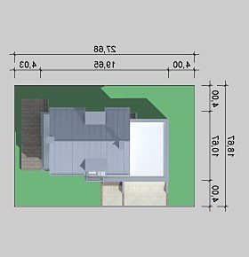 Usytuowanie budynku LK&756 w wersji lustrzanej