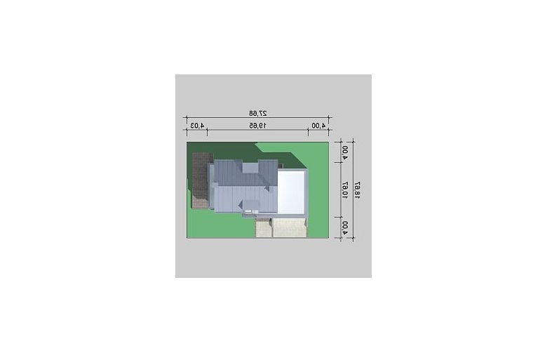 Projekt domu wielorodzinnego LK&756 - Usytuowanie - wersja lustrzana