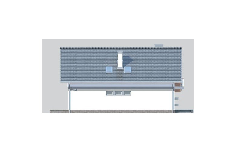 Projekt domu wielorodzinnego LK&674 - elewacja 4