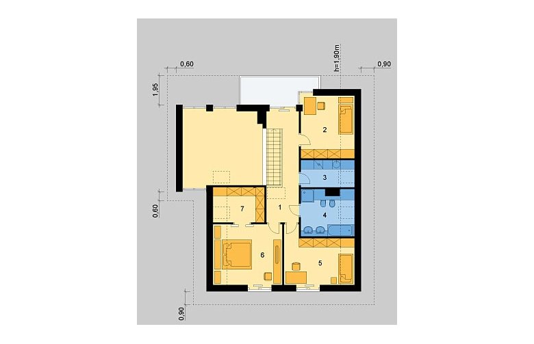 Projekt domu wielorodzinnego LK&674 - poddasze