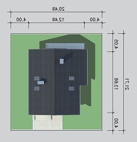 Usytuowanie budynku LK&674 w wersji lustrzanej