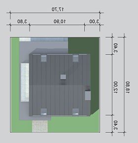 Usytuowanie budynku LK&761 w wersji lustrzanej