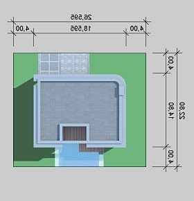 Usytuowanie budynku LK&800 w wersji lustrzanej