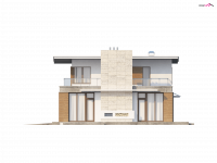 Elewacja projektu Zx21 - 4 - wersja lustrzana