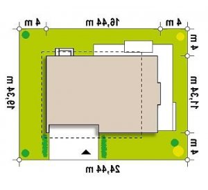 Usytuowanie budynku Zx21 w wersji lustrzanej