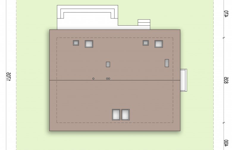 Projekt domu jednorodzinnego Aronia - Usytuowanie - wersja lustrzana