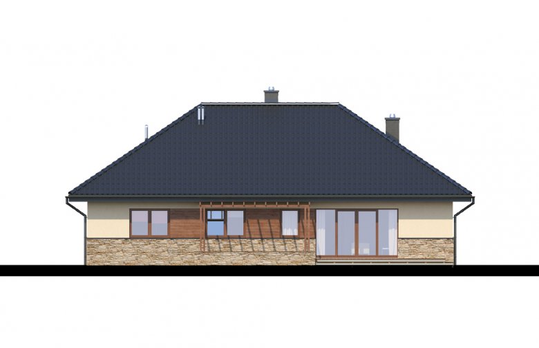 Projekt domu dwurodzinnego TK37 - elewacja 3
