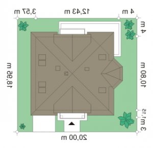 Usytuowanie budynku Agatka (3) w wersji lustrzanej