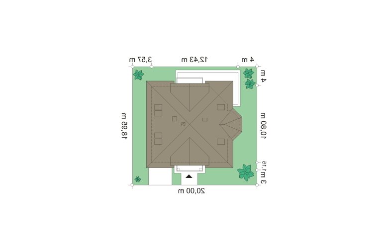 Projekt domu wielorodzinnego Agatka (3) - Usytuowanie - wersja lustrzana