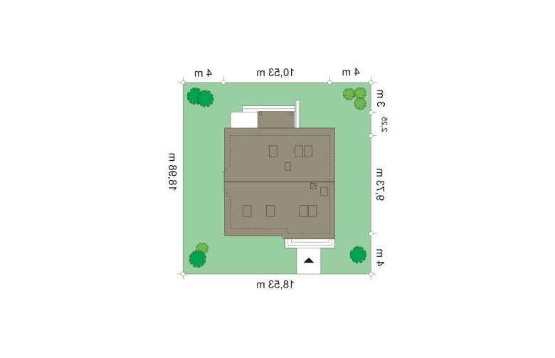 Projekt domu wielorodzinnego Bryza 3 (29) - Usytuowanie - wersja lustrzana