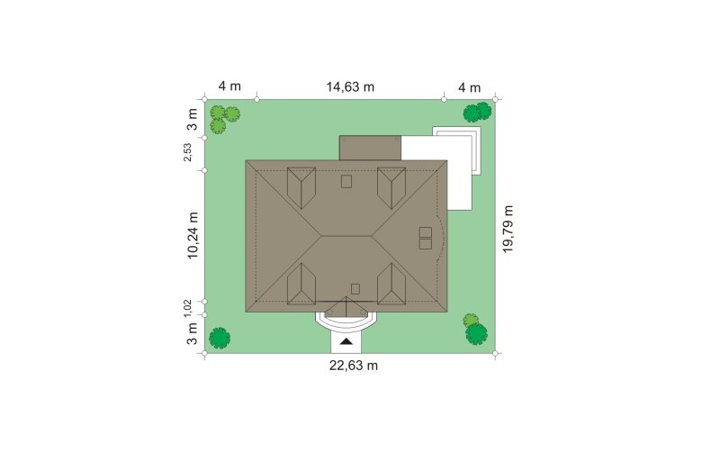 Projekt domu piętrowego Hetman (85) - Usytuowanie