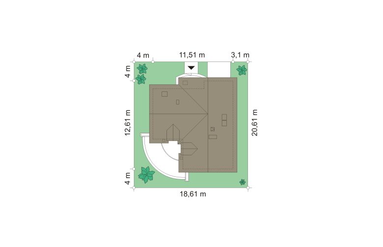 Projekt domu parterowego Elka (63) - Usytuowanie