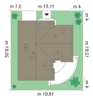 Usytuowanie budynku Elka (63) w wersji lustrzanej