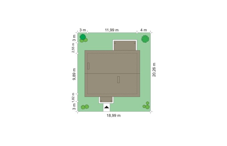 Projekt domu dwurodzinnego Szpak (215) - Usytuowanie