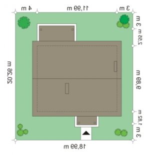 Usytuowanie budynku Szpak (215) w wersji lustrzanej