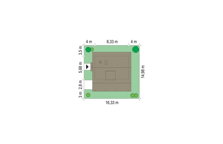 Projekt domu z bala Szarejka (210) - Usytuowanie