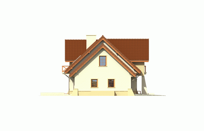 Projekt domu wolnostojącego Andrzej G1 - elewacja 2