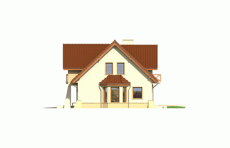 Projekt domu wolnostojącego Andrzej G1 - elewacja 4