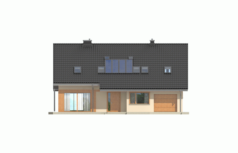 Projekt domu jednorodzinnego Amber G1 - elewacja 1