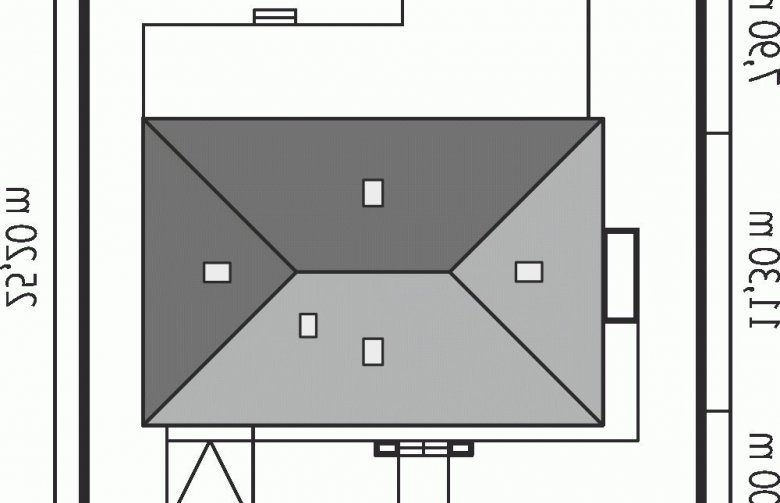 Projekt domu parterowego Andrea G1 - Usytuowanie - wersja lustrzana