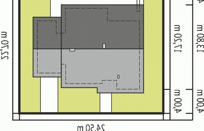 Projekt domu parterowego Bob II G1 - Usytuowanie - wersja lustrzana