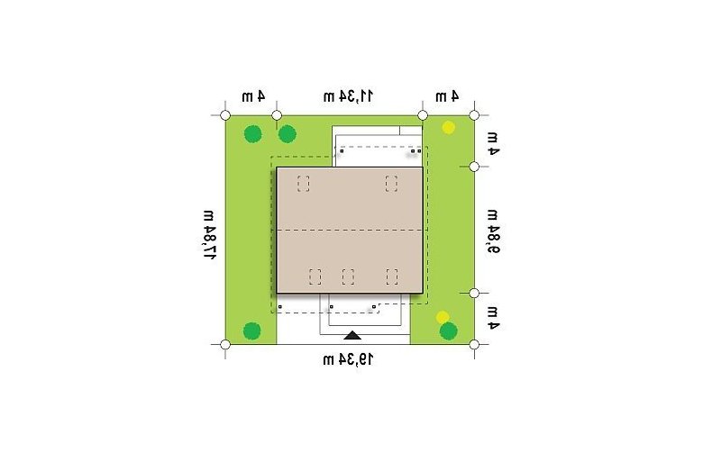 Projekt domu z poddaszem Z119 - Usytuowanie - wersja lustrzana