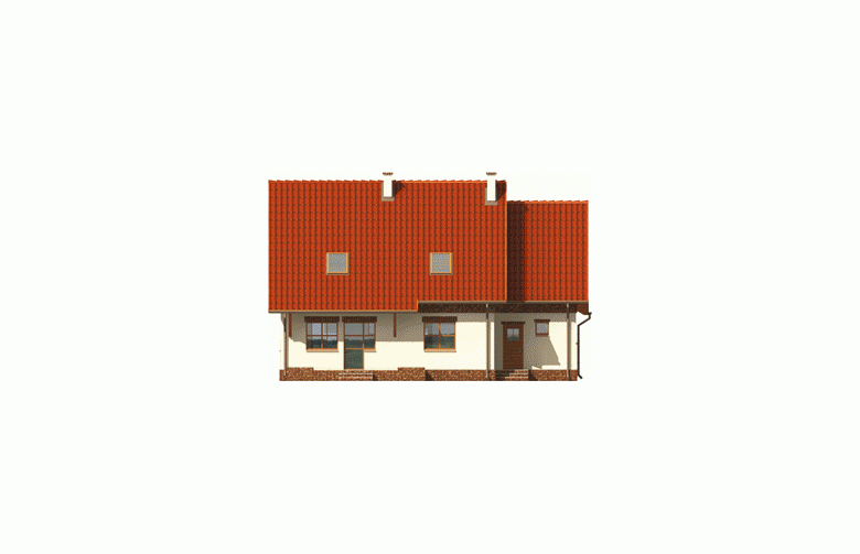 Projekt domu jednorodzinnego Amanda G1 - elewacja 3