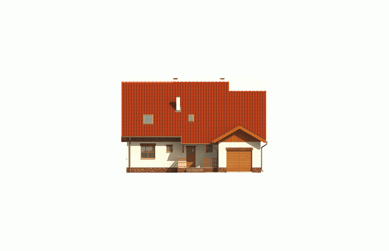 Projekt domu jednorodzinnego Amanda G1 - elewacja 1