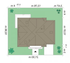 Usytuowanie budynku Julka 2 (102) w wersji lustrzanej