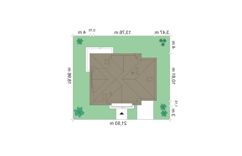 Projekt domu wielorodzinnego Julka 2 (102) - Usytuowanie - wersja lustrzana