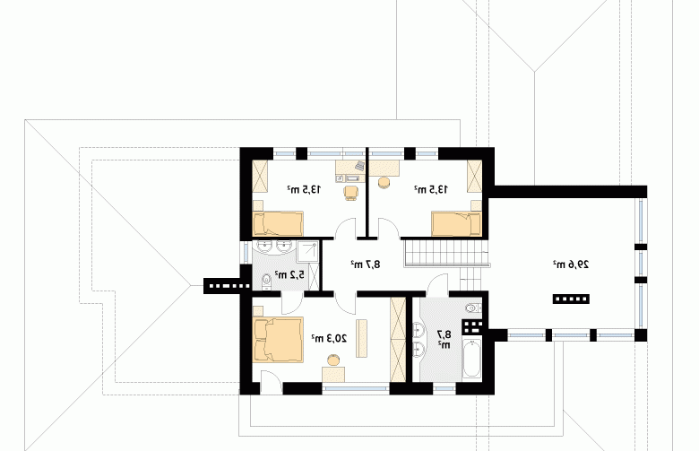 Projekt domu szkieletowego Bursztyn 3 - 