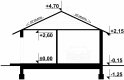 Projekt domu energooszczędnego G58 - Budynek garażowo - gospodarczy - przekrój 1
