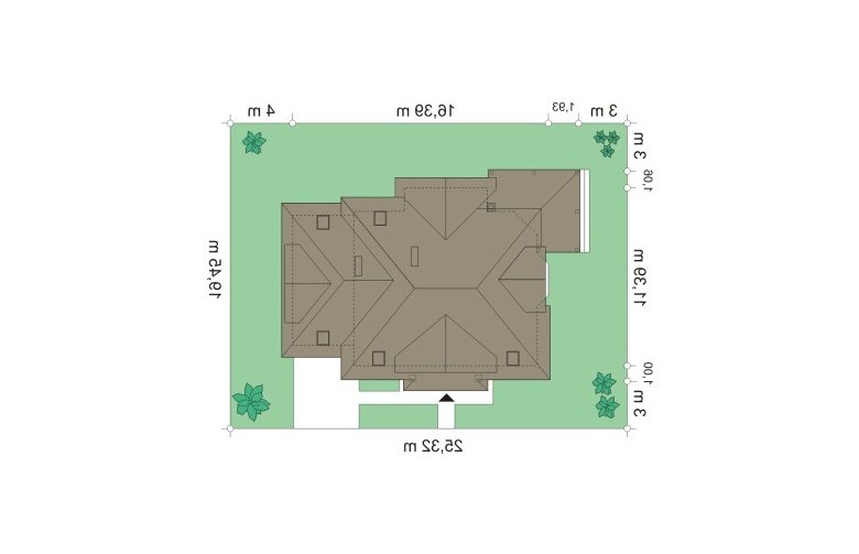 Projekt domu wielorodzinnego Rubin 2 (186) - Usytuowanie - wersja lustrzana